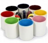 Caneca colorida de porcelana 325ml